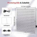 Homezie Rotlichttherapie-Panel | 225 LEDs mit Rotlicht und Infrarotlicht | Für Hautpflege, Entspannung und Wellness zu Hause