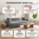 Homezie Sofabezug | Stretch-Samt | Luxuriöser Schutz und Komfort für Ihr Sofa