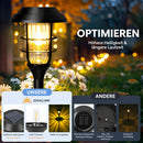 Homezie Solar-Gartenleuchten Set | Wetterfest, Automatisches Ein/Aus & Warmweißes Licht | Stilvolle Außenbeleuchtung