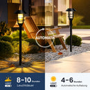 Homezie Solar-Gartenleuchten Set | Wetterfest, Automatisches Ein/Aus & Warmweißes Licht | Stilvolle Außenbeleuchtung