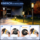 Homezie Solar-Gartenleuchten Set | Wetterfest, Automatisches Ein/Aus & Warmweißes Licht | Stilvolle Außenbeleuchtung