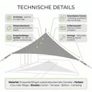 Homezie Sonnenschutz | Wasserabweisend & UV-Schutz | Schatten für Garten und Terrasse