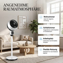 Homezie Standventilator | 3D-Oszillation & Leiser Betrieb | Mit Fernbedienung und Timer