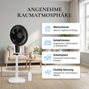 Homezie Standventilator | 3D-Oszillation & Leiser Betrieb | Mit Fernbedienung und Timer