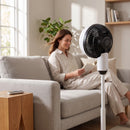 Homezie Standventilator | 3D-Oszillation & Leiser Betrieb | Mit Fernbedienung und Timer