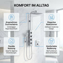 Homezie Thermostat-Duschsystem | Digitale Temperaturanzeige, Regendusche & Handbrause | Für moderne Badezimmer