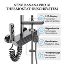 Homezie Thermostat-Duschsystem | LED-Temperaturanzeige, Regendusche & Handbrause | Für modernes Badezimmer