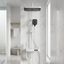 Homezie Thermostat-Duschsystem | LED-Temperaturanzeige, Regendusche & Handbrause | Für modernes Badezimmer