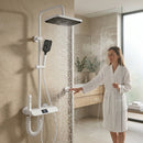 Homezie Thermostat-Duschsystem | LED-Temperaturanzeige, Regendusche & Handbrause | Für modernes Badezimmer