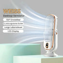 Homezie Tischventilator | USB-aufladbar mit 720° Rotation & 5 Stufen | Für Büro & Zuhause