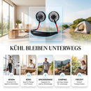 Homezie Tragbarer Nackenventilator | USB-C Wiederaufladbar | Flexibler Doppelventilator mit 3 Geschwindigkeitsstufen