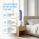 Homezie Turmventilator mit Luftreiniger | Flügelloses Design & 5 Geschwindigkeitsstufen | Für Schlafzimmer und Wohnzimmer