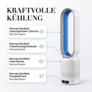 Homezie Turmventilator mit Luftreiniger | Flügelloses Design & 5 Geschwindigkeitsstufen | Für Schlafzimmer und Wohnzimmer
