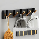 Homezie Wandhakenleiste | Klappbare Haken, 2–6 Haken, platzsparendes Design | Für Flur, Bad und Schlafzimmer