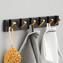 Homezie Wandhakenleiste | Klappbare Haken, 2–6 Haken, platzsparendes Design | Für Flur, Bad und Schlafzimmer