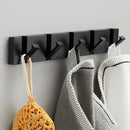 Homezie Wandhakenleiste | Klappbare Haken, 2–6 Haken, platzsparendes Design | Für Flur, Bad und Schlafzimmer