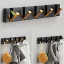 Homezie Wandhakenleiste | Klappbare Haken, 2–6 Haken, platzsparendes Design | Für Flur, Bad und Schlafzimmer