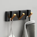 Homezie Wandhakenleiste | Klappbare Haken, 2–6 Haken, platzsparendes Design | Für Flur, Bad und Schlafzimmer