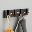 Homezie Wandhakenleiste | Klappbare Haken, 2–6 Haken, platzsparendes Design | Für Flur, Bad und Schlafzimmer