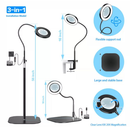 Homezie LED-Lupenlampe | 10-fache & 20-fache Vergrößerung, 72 LEDs & flexibler Schwanenhals | Freihändige Lese- und Arbeitsleuchte