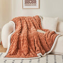 Homezie Kuscheldecke | Weiches Fleece mit strukturierter Oberfläche, 120–200 × 200–230 cm | Für Sofa, Bett und Reisen