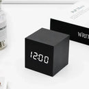 Homezie LED-Wecker | Würfelform, Zeit- und Temperaturanzeige, kompakt | Für Nachttisch und Schreibtisch