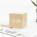 Homezie LED-Wecker | Würfelform, Zeit- und Temperaturanzeige, kompakt | Für Nachttisch und Schreibtisch