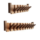 Homezie Wandgarderobe | Klappbare Holzhaken im Klavierdesign | Stilvolle Aufbewahrung für Flur und Eingangsbereich