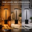 Homezie LuxeTouch | Kabellose Tischlampe | USB-aufladbar | Mit Touch-Bedienung | Esstischlampe | Stimmungsbeleuchtung | Roségold