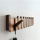 Homezie Wandgarderobe | Klappbares Klavierdesign aus Massivholz | Stilvolle Aufbewahrung für Flur und Wohnbereich